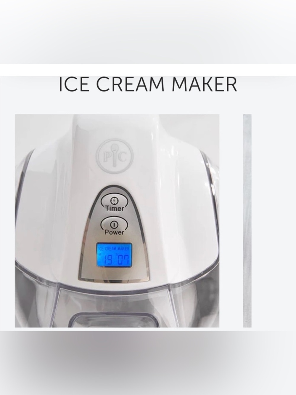 Pampered Chef Ice Cream machine and extra cover - Picture 4 of 7